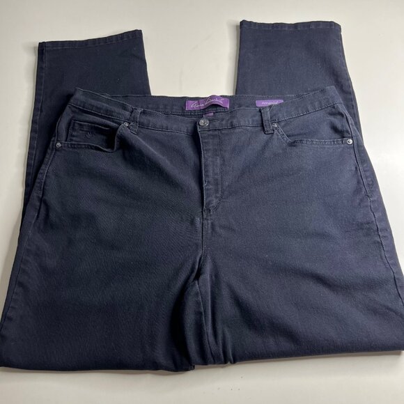 Gloria Vanderbit Charcoal Jeans Size 16W - Picture 2 of 11